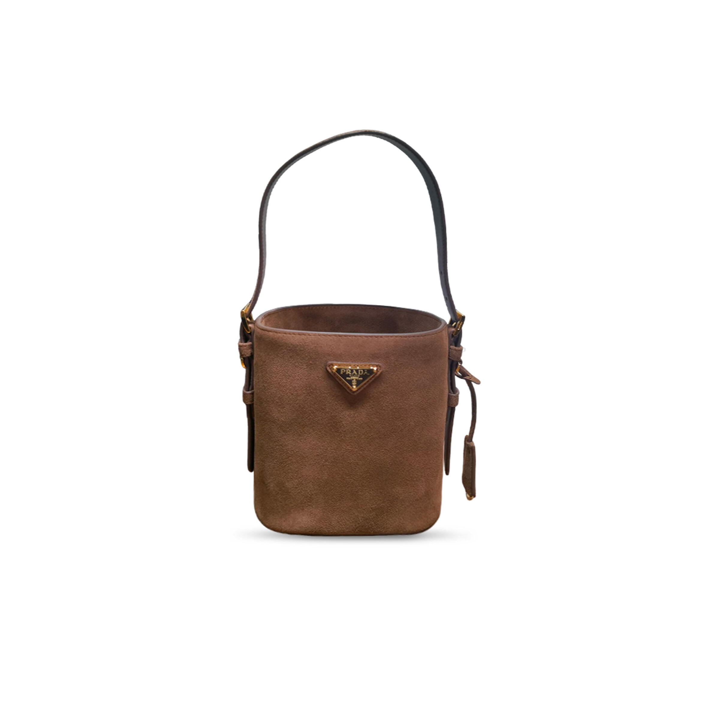 Pra*a mini suede bucket bag 1be078 (18*17*10.5cm)